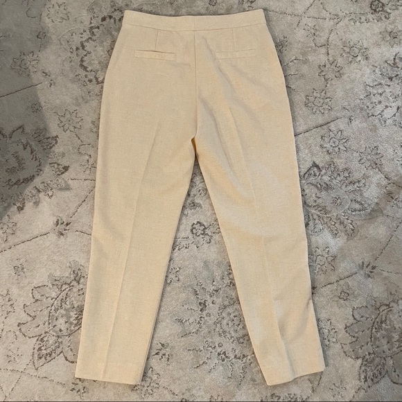Mango Suit Dress Trousers in Heathered Butter Cream/Yellow Size 6 - Picture 3 of 10